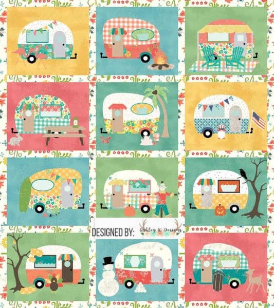 A Year of Happy Camping Quilt Pattern - etsy