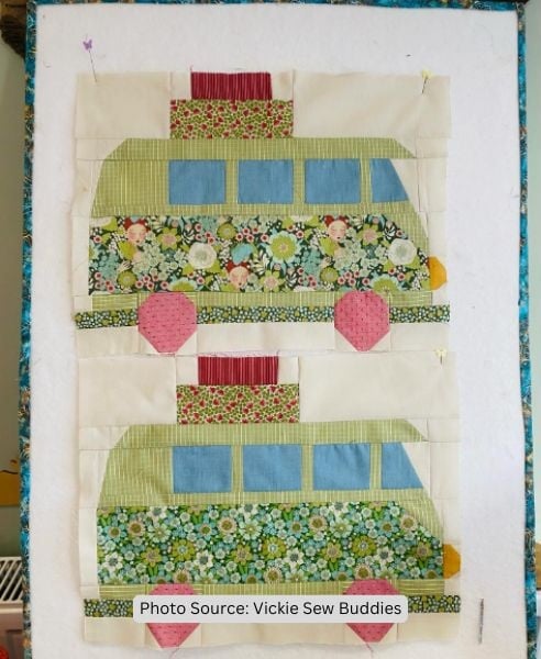 Camper Van Quilt Idea from Vickie Sew Buddies