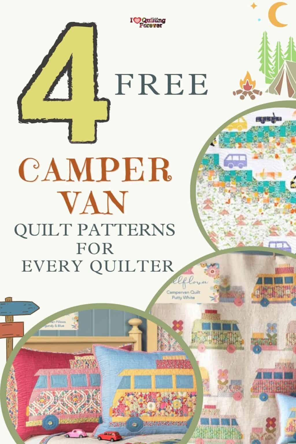 Stampoline 4 Pattern Top 4 Free Camper Van Quilt Patterns (+6 Bonus Patterns For Sale) - I ...