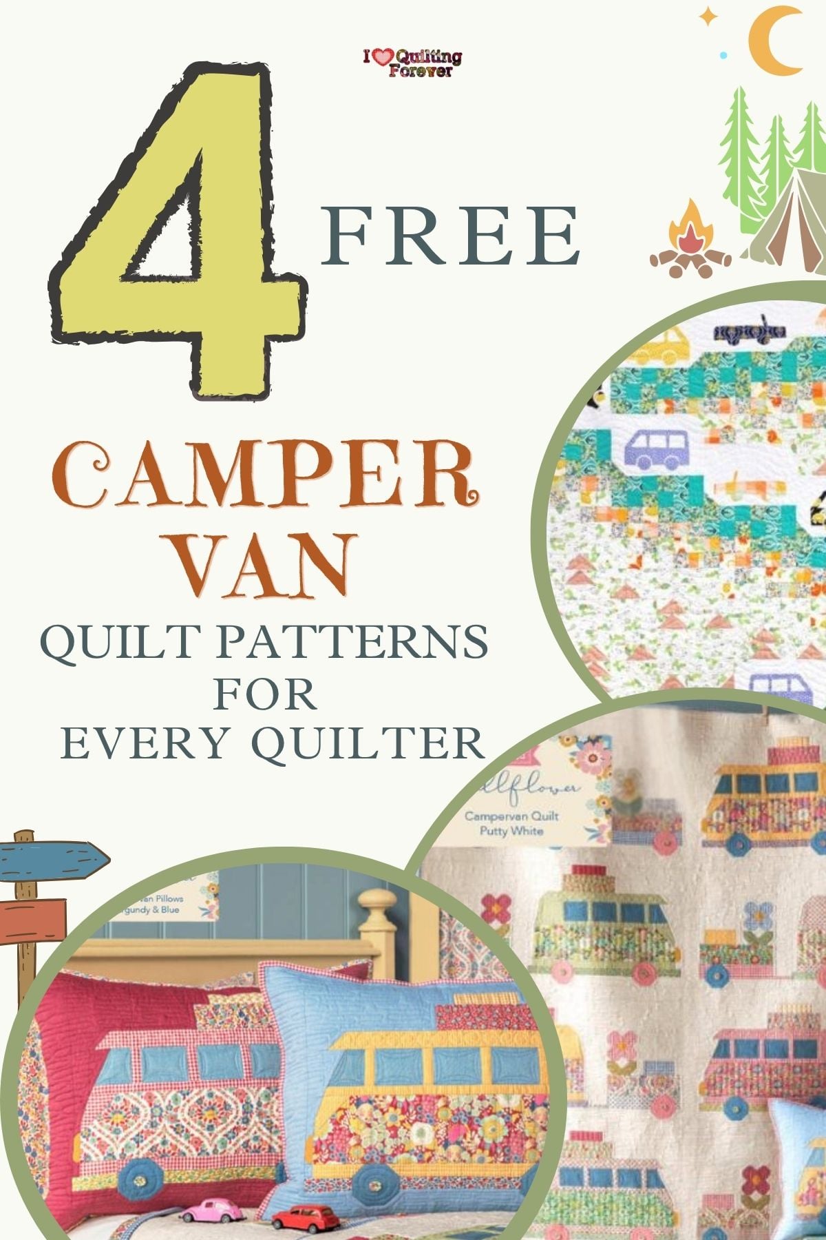 Camper Van Quilt Patterns Roundup 1 ILQF Pinterest