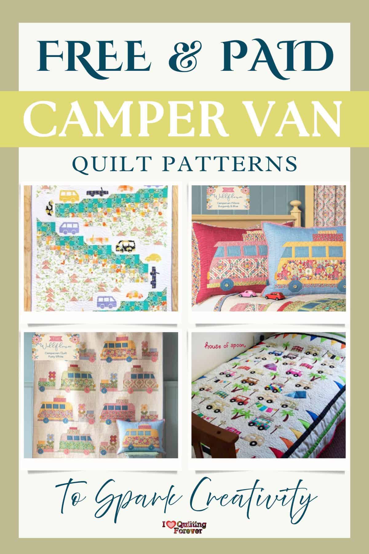 Simple Custom Van Patterns Top 4 Free Camper Van Quilt Patterns (+6 Bonus Patterns For Sale) - I ...