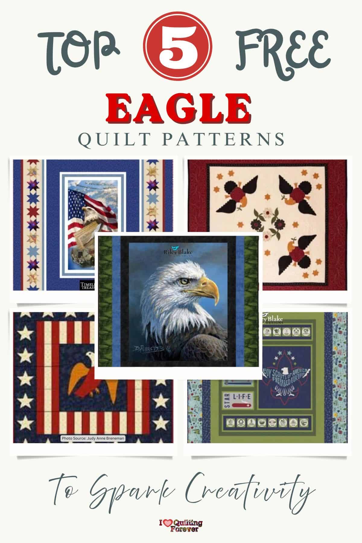 Eagle Quilt Patterns Roundup 4 ILQF Pinterest