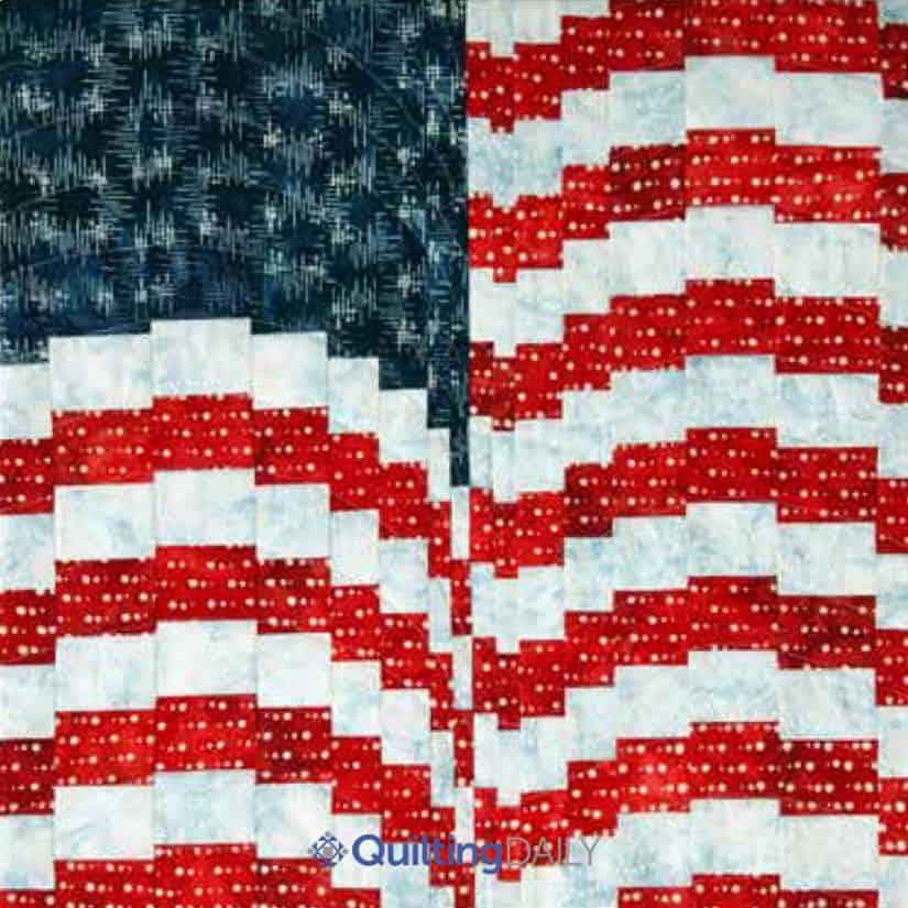 Firework Flag - free quilt pattern