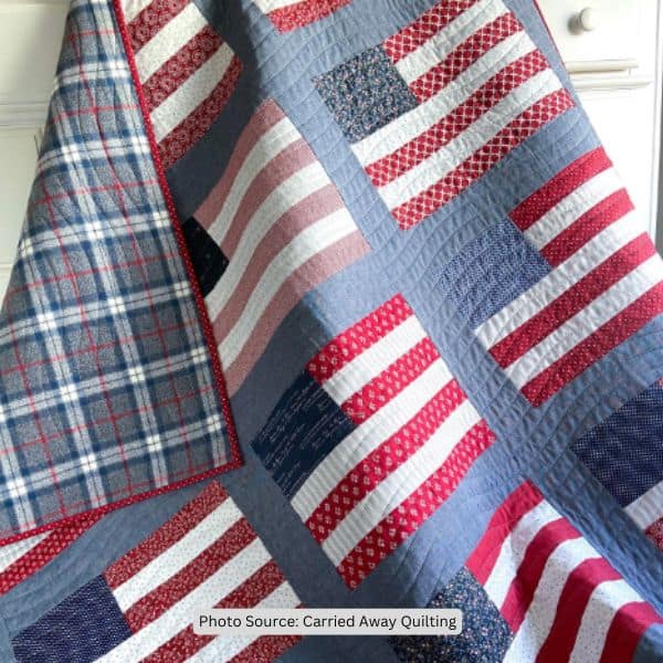 Flag Quilt Idea from Carried Away Quilting