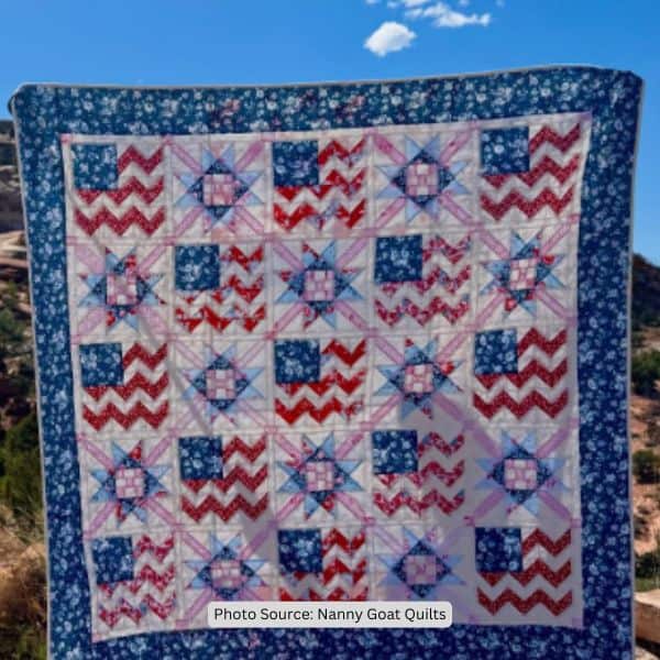 Flag Quilt Idea from Nanny Goat Quilts