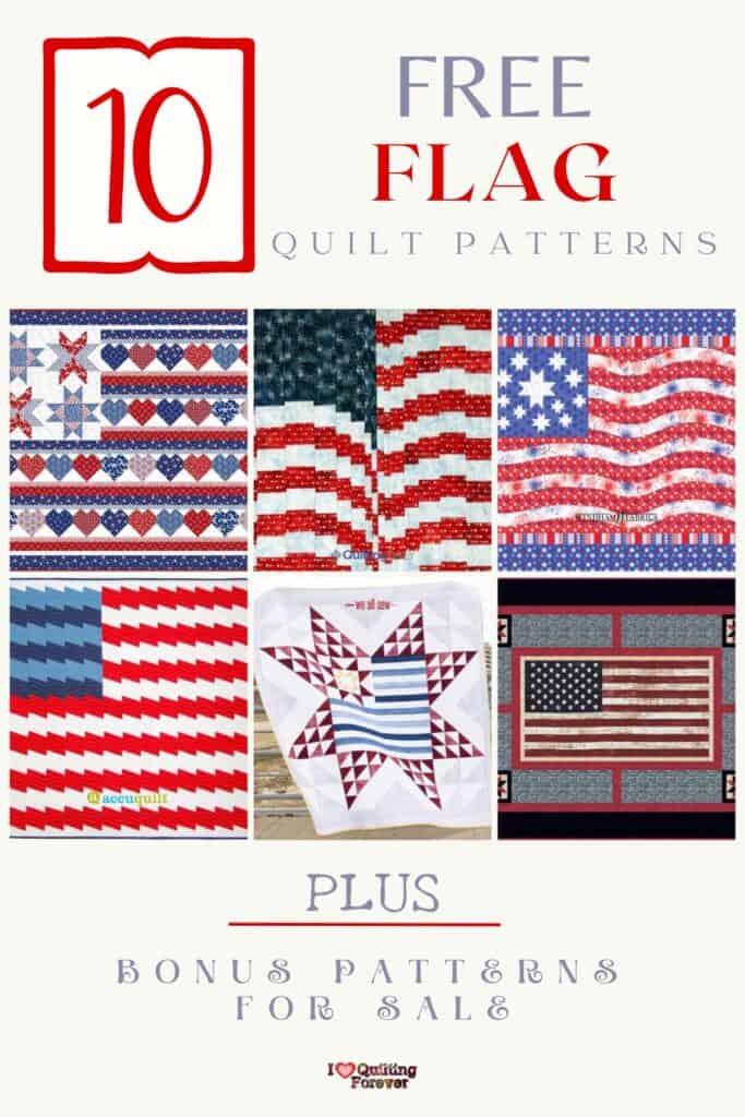 Flag Quilt Patterns Roundup 4 ILQF Pinterest
