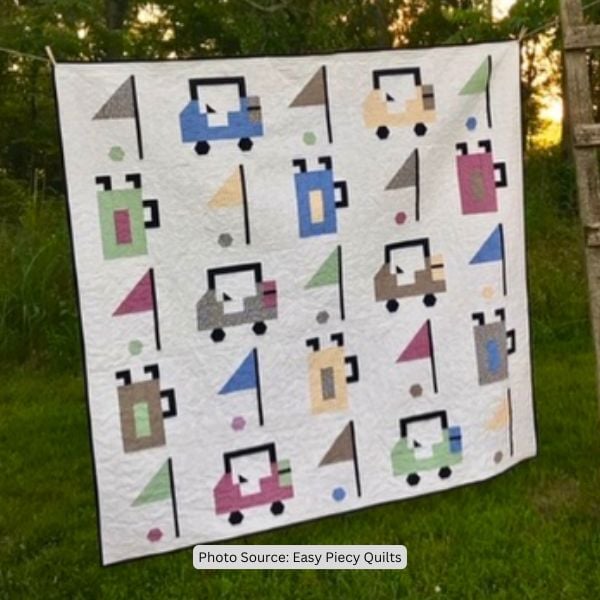 Golf Quilt Idea from Easy Piecy Quilts