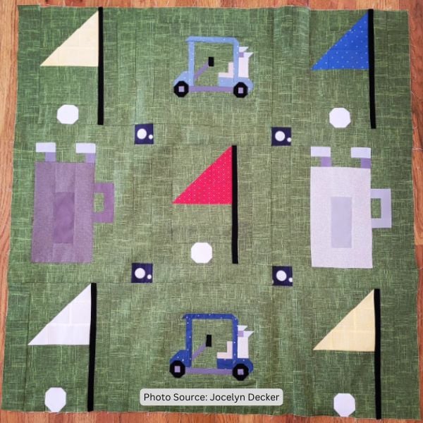 Golf Quilt Idea from Jocelyn Decker