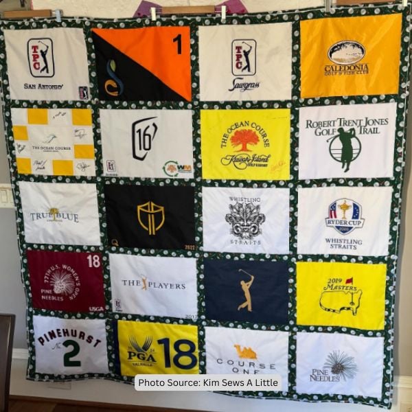 Golf Quilt Idea from Kim Sews A Little