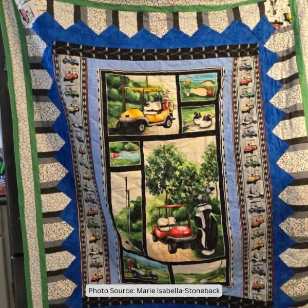 Golf Quilt Idea from Marie Isabella-Stoneback