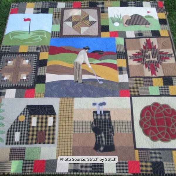 Golf Quilt Idea from Stitch by Stitch