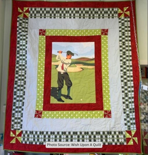 Golf Quilt Idea from Wish Upon A Quilt