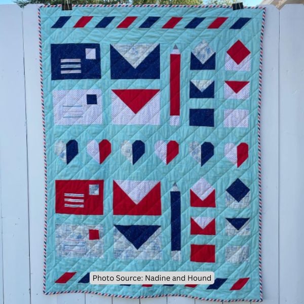 Mail Quilt Idea from Nadine and Hound