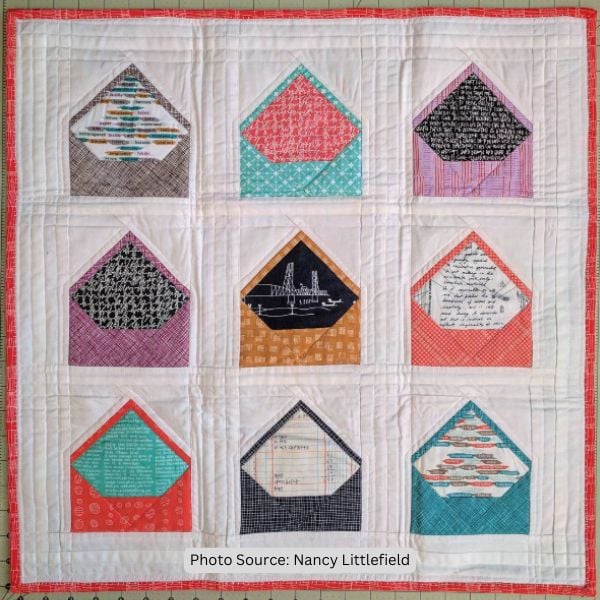 Mail Quilt Idea from Nancy Littlefield