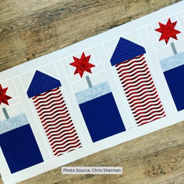 Patriotic Table Runner Quilt Idea from Chris Sherman