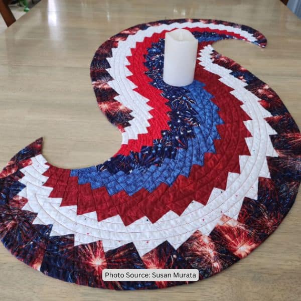 Patriotic Table Runner Quilt Idea from Susan Murata