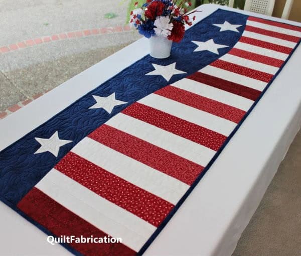 Patriotic Wave Table Runner Quilt Pattern - etsy
