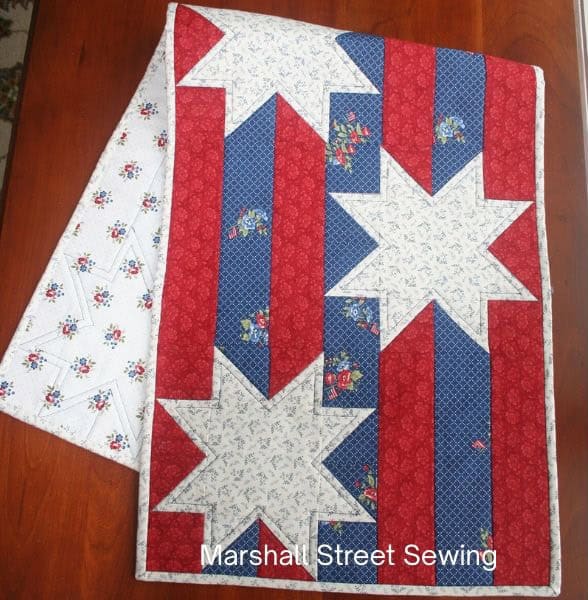 Patriotism Stars And Stripes Quilted Table Runner Pattern - etsy