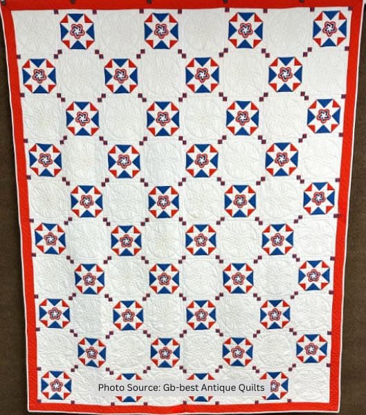 Red, White and Blue Quilt Idea from Gb-best Antique Quilts