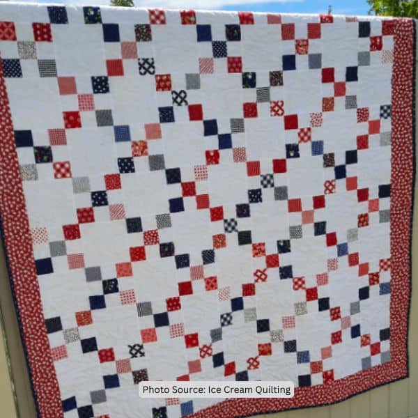Red, White and Blue Quilt Idea from Ice Cream Quilting