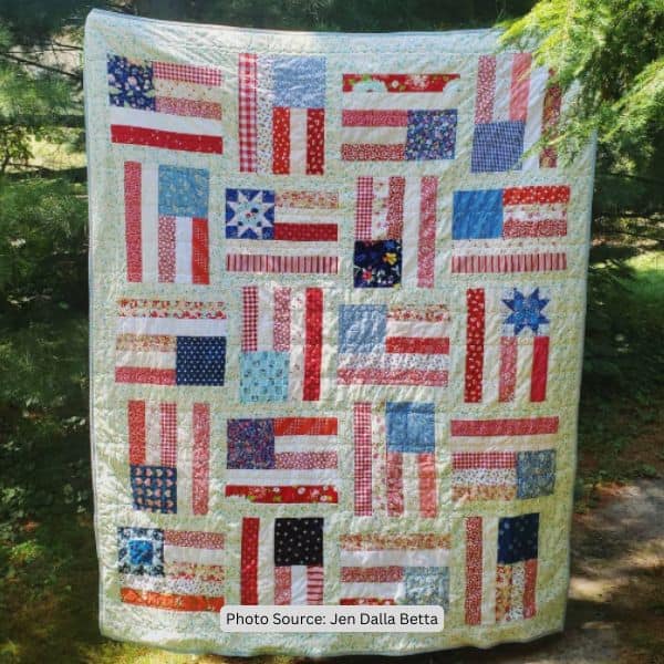 Red, White and Blue Quilt Idea from Jen Dalla Betta