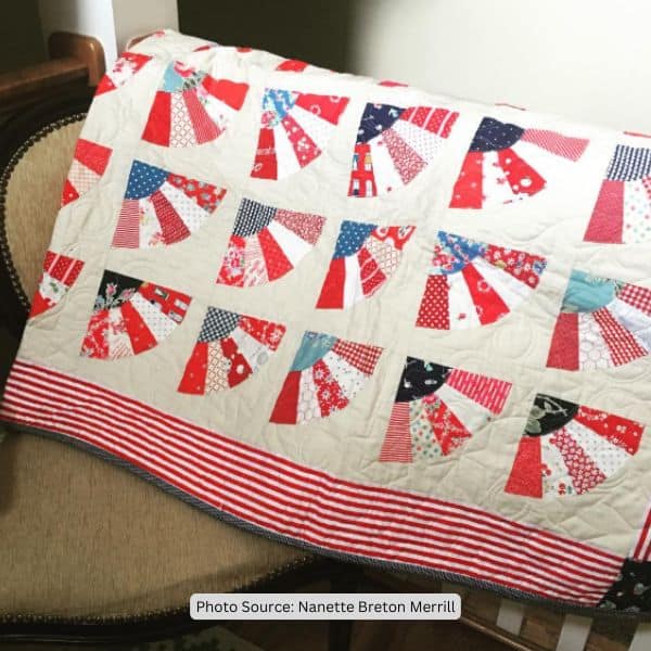 Red, White and Blue Quilt Idea from Nanette Breton Merrill