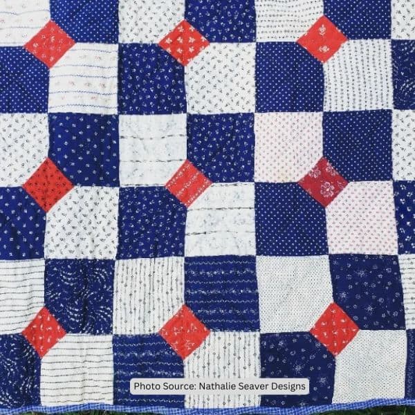 Red, White and Blue Quilt Idea from Nathalie Seaver Designs