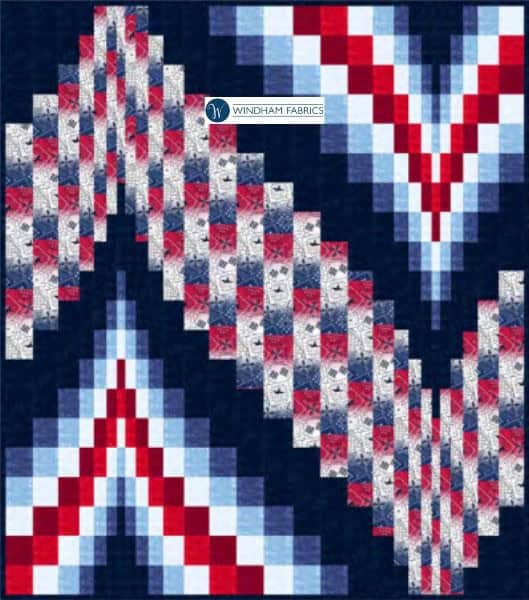 Rippling Flags - free quilt pattern