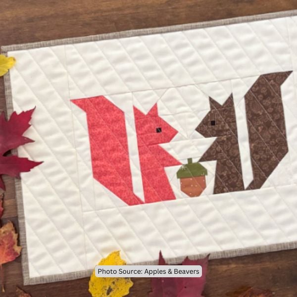 Squirrel Quilt Idea from Apples & Beavers