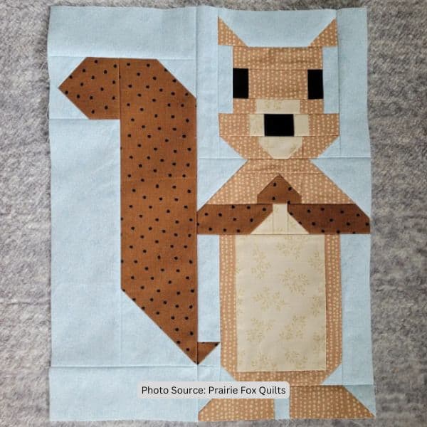 Squirrel Quilt Idea from Prairie Fox Quilts