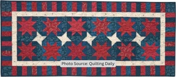 Stars And Stripes Table Runner - free quilt pattern
