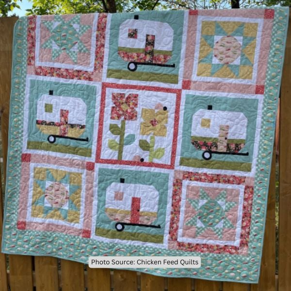 Trailer Quilt Idea from Chicken Feed Quilts