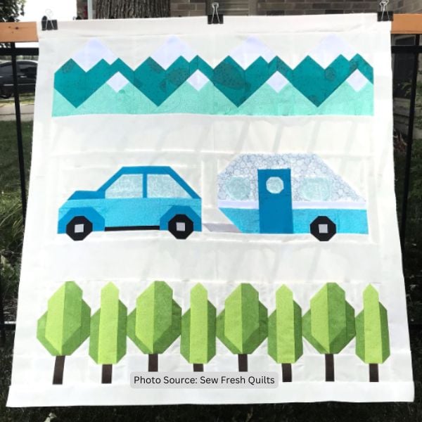 Trailer Quilt Idea from Sew Fresh Quilts
