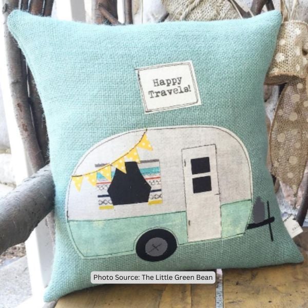 Trailer Quilt Idea from The Little Green Bean