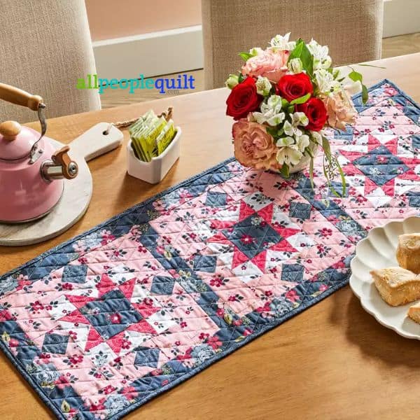 Vintage Stars Table Runner - free quilt pattern
