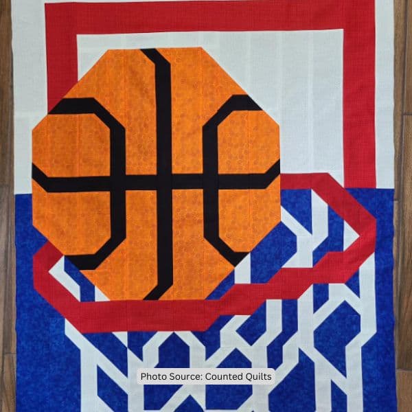 Basketball Quilt Idea from Counted Quilts