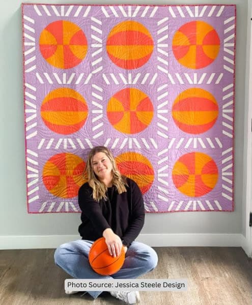Basketball Quilt Idea from Jessica Steele Design