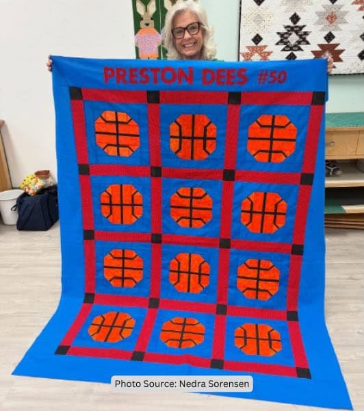 Basketball Quilt Idea from Nedra Sorensen