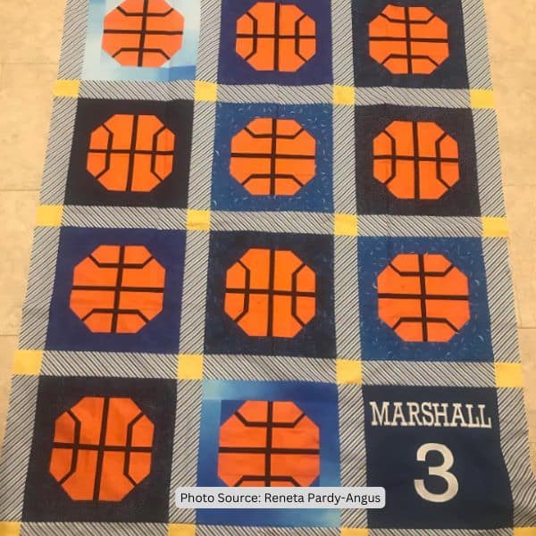 Basketball Quilt Idea from Reneta Pardy-Angus