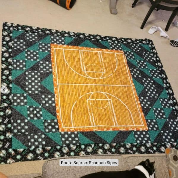 Basketball Quilt Idea from Shannon Sipes
