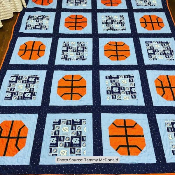 Basketball Quilt Idea from Tammy McDonald