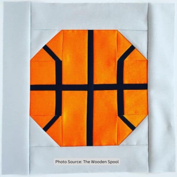 Basketball Quilt Idea from The Wooden Spool