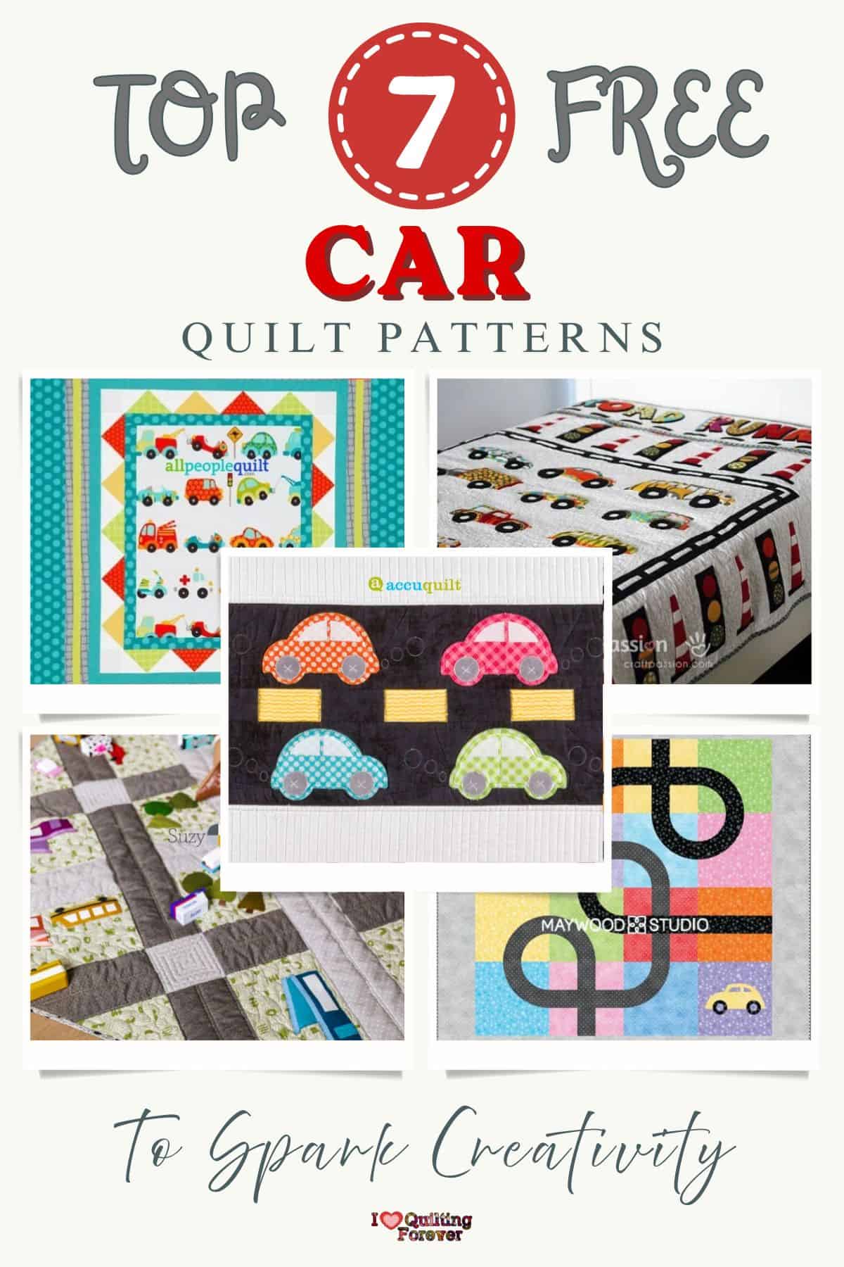 Top 7 Free Car Quilt Patterns (+9 Bonus Patterns For Sale) - I Love ...