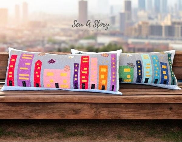 Cityscape Bench Pillow Quilt Pattern - etsy
