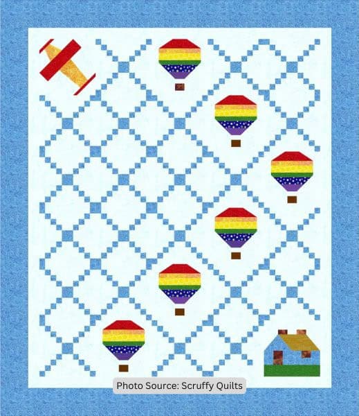 FPP Hot Air Balloon Quilt Pattern - free quilt pattern
