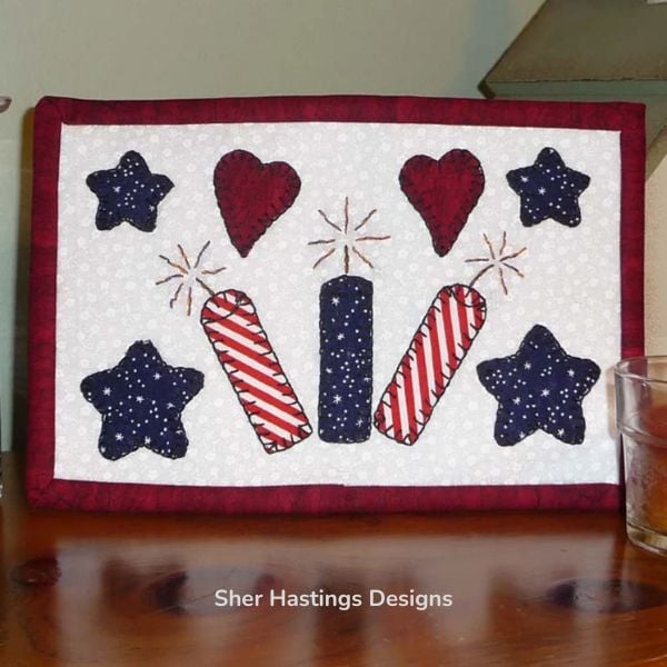 Firecracker Mug Rug Quilt Pattern - etsy
