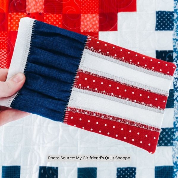 Fourth Of July Mug Rug Quilt Idea from My Girlfriend’s Quilt Shoppe
