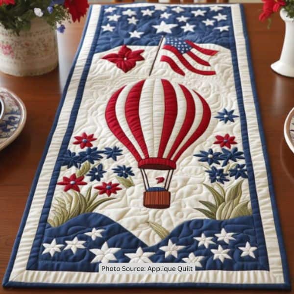 Hot Air Balloon Quilt Idea from Applique Quilt