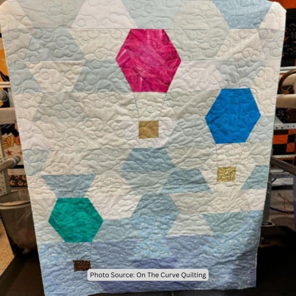 Hot Air Balloon Quilt Idea from On The Curve Quilting