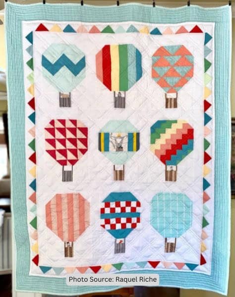 Hot Air Balloon Quilt Idea from Raquel Riche